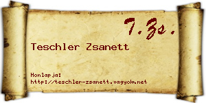 Teschler Zsanett névjegykártya