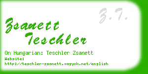 zsanett teschler business card